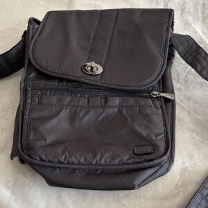 Lug Black and Charcoal Messenger Bag
